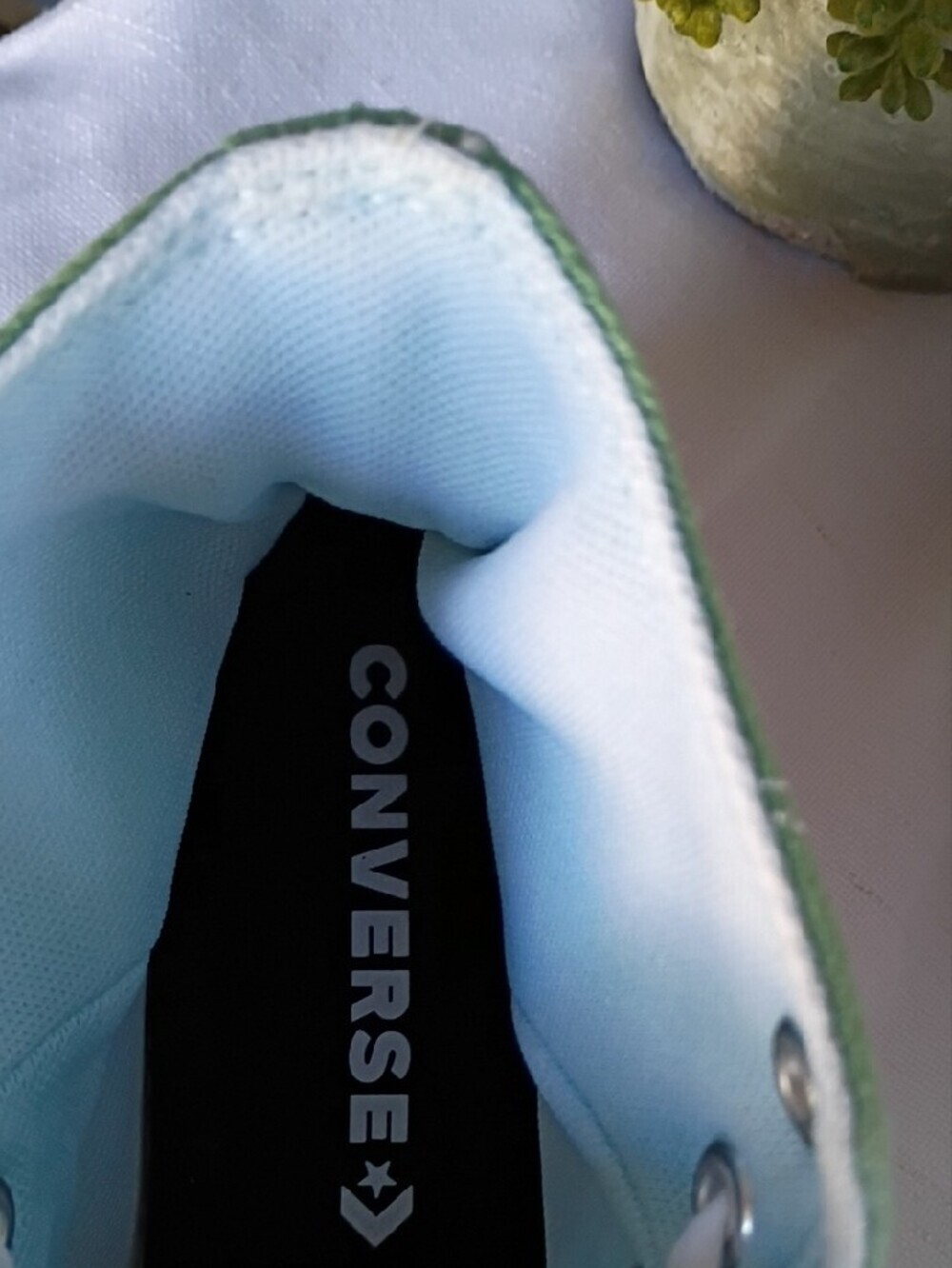 Converse Women's Chuck Taylor High Top Sneakers in Mint Green & Blue Size 7 - Picture 12 of 15